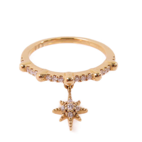 Fine Jewelry 0.12ct Diamond Ring US#5 14K Rose Gold