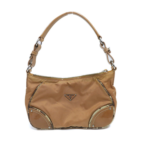 PRADA SHW Shoulder Bag Nylon Patent Leather BR2840 Cipria Light Dusty Pink