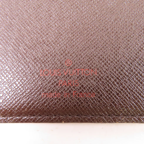 LOUIS VUITTON LV Porte Valenrs Wallet Long Wallet N61823 Damier Ebene Brown