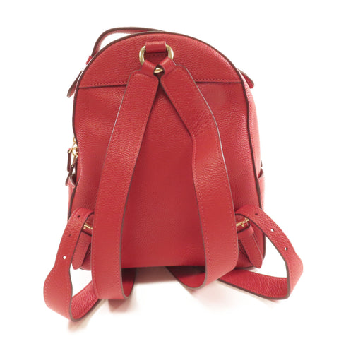 COACH GHW Backpack 31032 Calfskin Leather Red