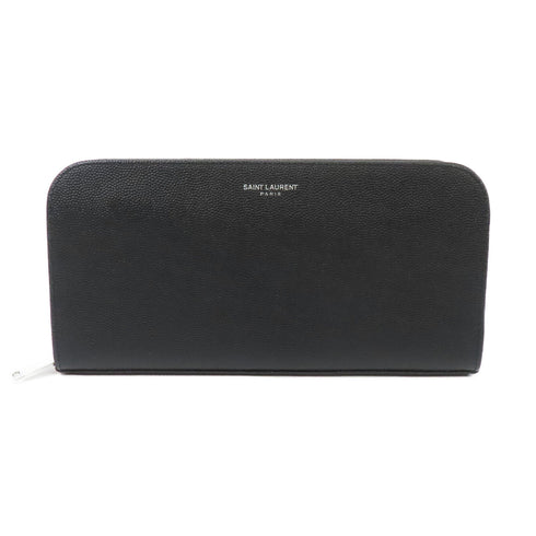 SAINT LAURENT YSL SHW Zipped Long Wallet 543290 Calfskin Leather Black