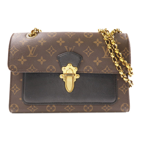 LOUIS VUITTON LV GHW Victoire Chain Shoulder Bag M41730 Monogram Brown/Black