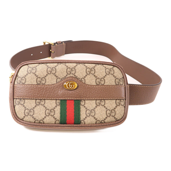 GUCCI GG Ophidia Belt Bag Coated Canvas Brown 519308