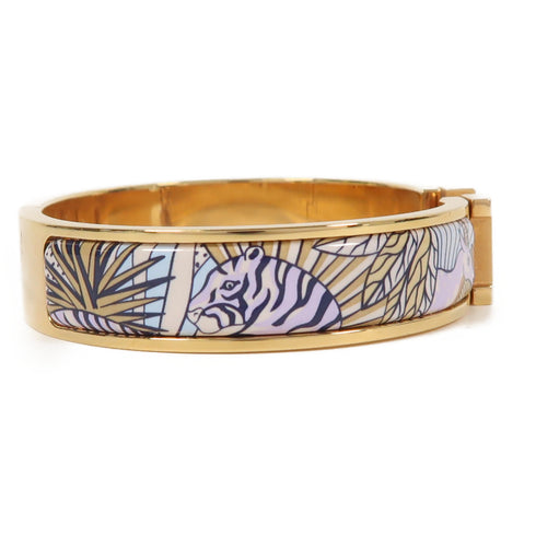 HERMES Clic H Bangle Metal Gold/Muticolor