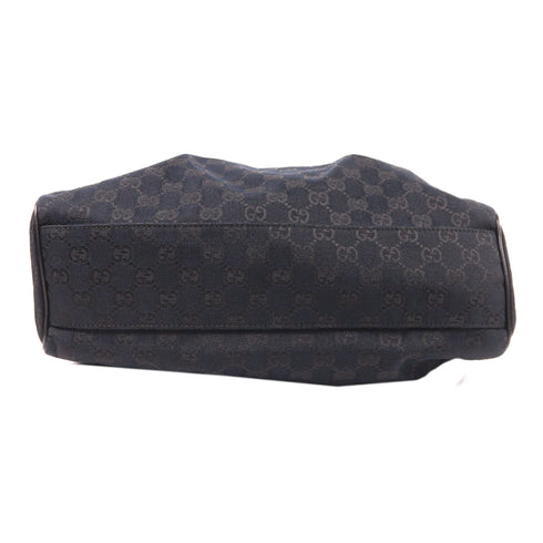 GUCCI GG GHW Shoulder Bag 211904 Canvas Black