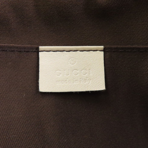 GUCCI GG GHW Trophy Tote Bag Handbag 190246 Canvas Leather Brown White