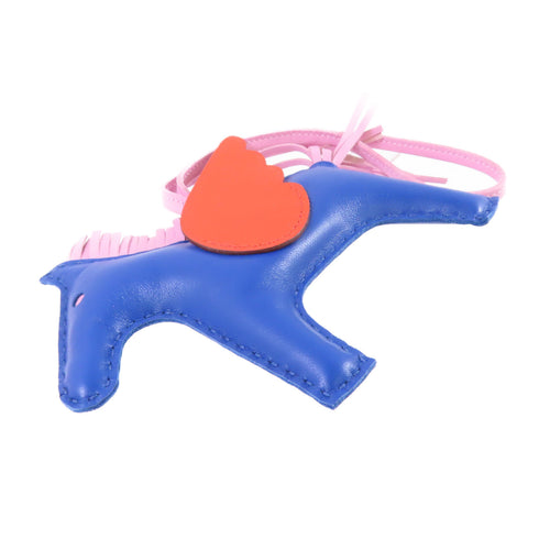 HERMES Rodeo Pegase MM Charm Swift Leather Blue Orange Pink