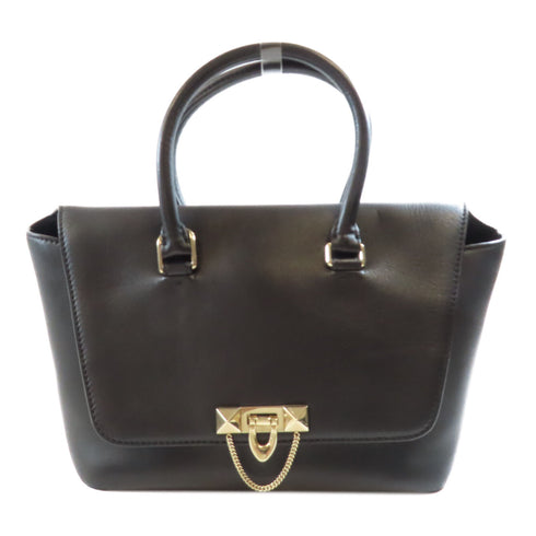 Valentino GHW Hand Bag 2 Way Shoulder Bag Calfskin Leather Black