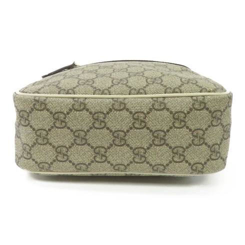 GUCCI GG GHW Shoulder Bag 233268 Coated Canvas White