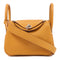 HERMES PHW Mini Lindy 20 Shoulder Bag Swift Leather Sesame/Celeste