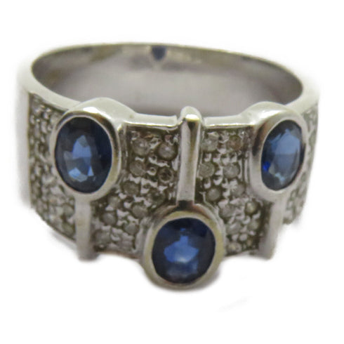 FINE JEWELRY Diamond Ring 18K White Gold US#8