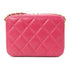 CHANEL Quilted CC GHW Chain Shoulder Bag AP2858 Caviar Leather Rose Red