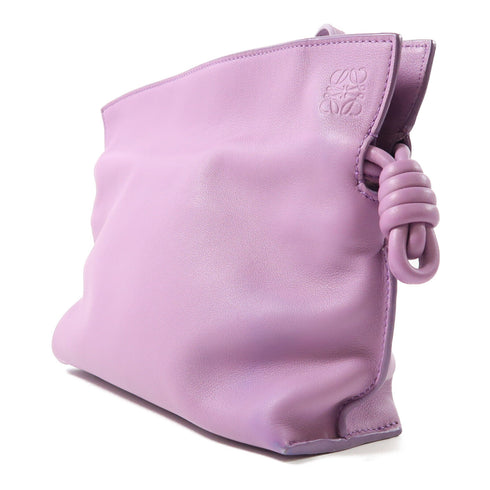 LOEWE GHW Flamenco Clutch Mini Shoulder Bag A411FC2X17 Leather Purple