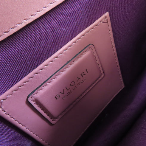 BVLGARI SHW Serpenti Forever Shoulder Bag Crossbody Calfskin Leather Pink