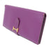 HERMES GHW Bearn Long Wallet Chevre Leather Amethyst Purple
