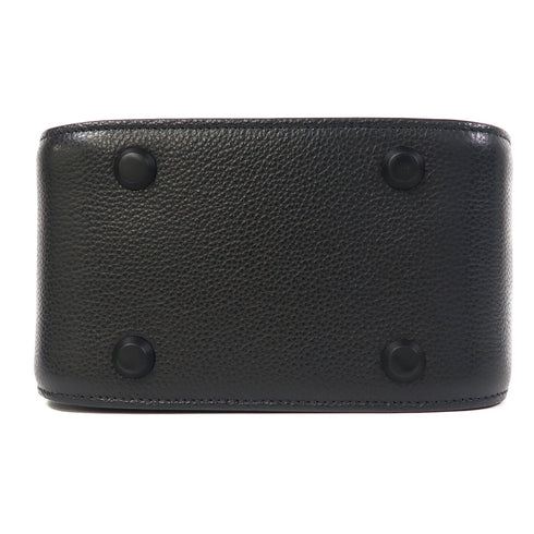 BALENCIAGA 2 Way Shoulder Bag Calfskin Leather Black