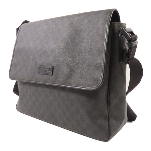 GUCCI GG Shoulder Bag 169935 PVC Coated Canvas Black