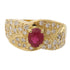 JEWELRY Ruby Diamond Ring 18K Yellow Gold US#6.75