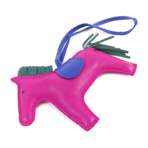 HERMES Rodeo MM Charm Swift Leather Purple Green Blue