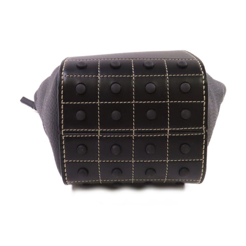 TOD’S SHW Handbag Shoulder Bag Crossbody Calfskin Leather Black