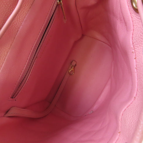 CHANEL Quilted CC GHW Backpack Rucksack Caviar Skin Leather Pink