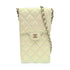 CHANEL Quilted CC SHW Phone Case Shoulder Bag AP2164 Lambskin Leather Pearl Grey