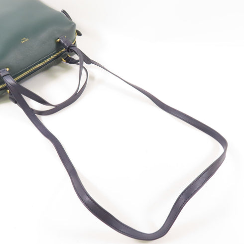 CELINE GHW Soft Cube 2 Way Bag 181613A4S.31AN Calfskin Leather Green