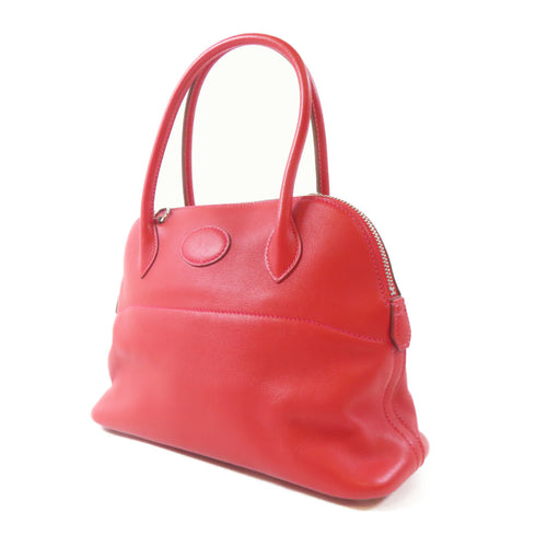 HERMES PHW Bolide 27 2 Way Shoulder Handbag Veau Swift Leather Rouge Garance/Red