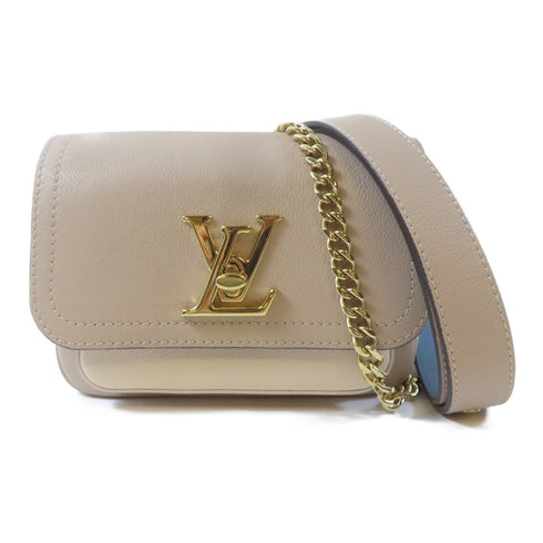 LOUIS VUITTON LV GHW Lockme Tender 2 Way Shoulder Bag M58554 Calfskin Beige/Blue
