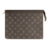 LOUIS VUITTON SHW Pochette Voyage MM Clutch M61692 Monogram Eclipse Black/Grey