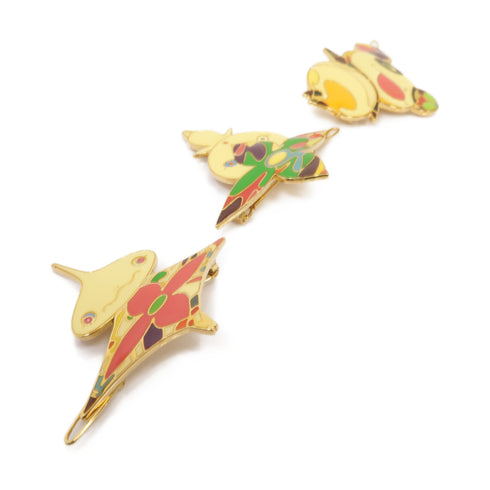 LOUIS VUITTON LV Takashi Murakami Hair Pin Set M92595 Metal Gold Multicolor