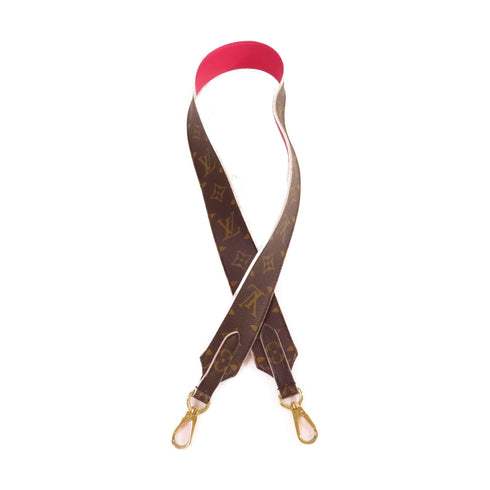 LOUIS VUITTON LV GHW Bandouliere Shoulder Strap J02287 Monogram Brown Pink