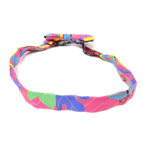 HERMES H Bow Tie Silk Multicolor