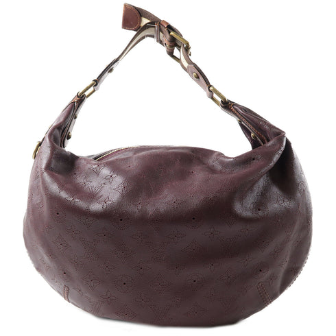 LOUIS VUITTON LV GHW Onatah GM Shoulder Bag M40001 Monogram Mahina Purplish Red