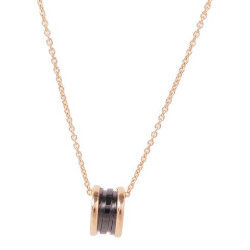 BVLGARI B-Zero 1 Necklace 18K Pink Gold Ceramic Gold/Black