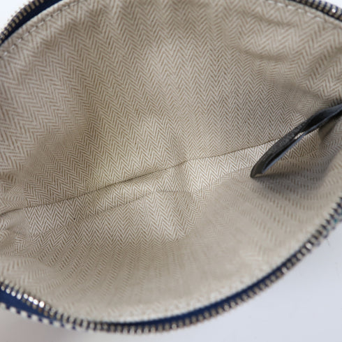 HERMES PHW Echappee Pouch Fabric Blue/Green