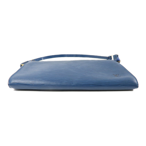 LOUIS VUITTON LV GHW Pochette Accessoires Pouch Handbag M52945 Epi Blue