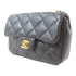 CHANEL Quilted CC GHW Mini Flap Heart Charms Shoulder Bag AS3457 Lambskin Black
