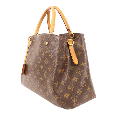 LOUIS VUITTON LV GHW Montaigne 2 Way Bag M41056 Monogram Brown