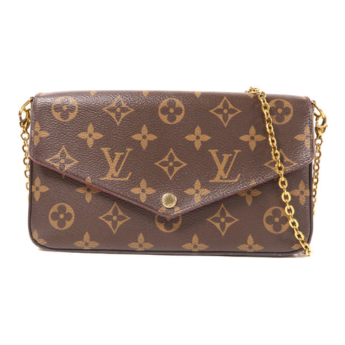 LOUIS VUITTON LV GHW Pochette Felicie Chain Shoulder Bag M61276 Monogram Brown v7