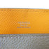 HERMES PHW Maxibox Cabas Hand Bag Evercolor Leather Gris/Yellow