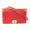 CHANEL GHW Boy Chanel 25cm Chain Shoulder Bag Calfskin Leather Red