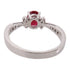 JEWELRY Ruby Diamond Ring 18K White Gold US#6.25