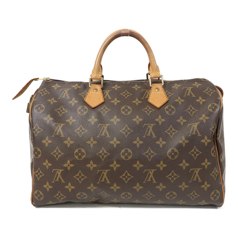 LOUIS VUITTON LV GHW Speedy 35 Hand Bag Monogram Brown