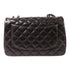 CHANEL Quilted CC SHW Classic Jumbo Chain Shoulder Bag Lambskin Leather Black