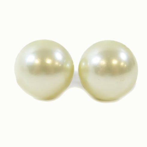 Christian Dior CD Earrings PVC White Gold