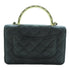 CHANEL Quilted CC GHW Top Handle Wallet On Chain Shoulder Handbag Lambskin Black