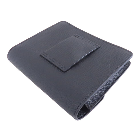 HERMES GHW Roulis Slim Wallet Chevre Leather Noir Black