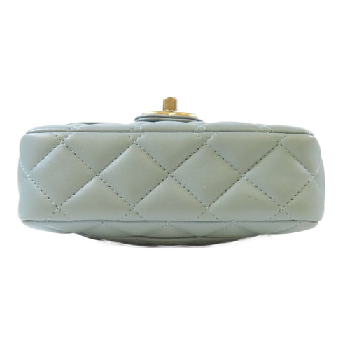 CHANEL Quitled CC GHW Mini Flap Shoulder Bag AS3738 Lambskin Leather