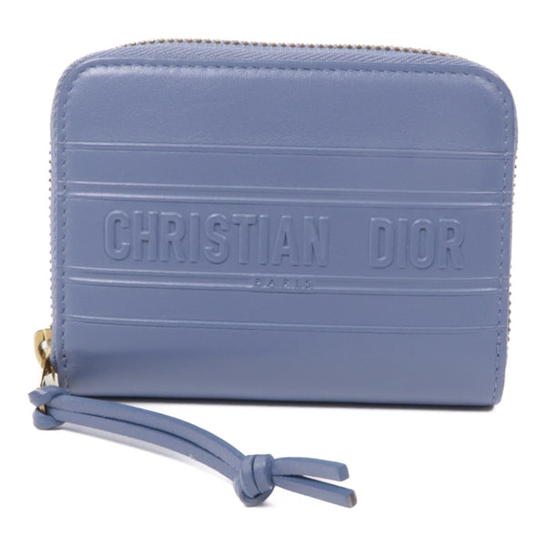 Christian Dior CD GHW Coin Case Purse Calfskin Leather